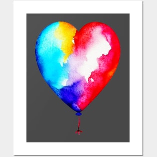 Balloon heart Posters and Art